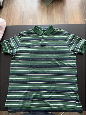 Polo Ralph Lauren Xl Green Striped Polo